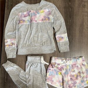 Long Sleeve, pants and sweat shorts